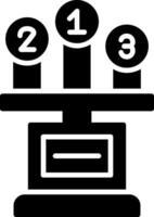 Leaderboard Glyph Icon vector