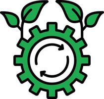 Sustainable Technology Line Filled Icon vector