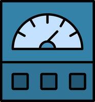 Ammeter Line Filled Icon vector