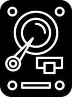 Hard Disk Drive Glyph Icon vector