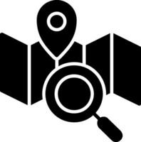 Map Glyph Icon vector