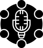 Microphone Glyph Icon vector