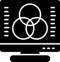 Desktop Computer Glyph Icon vector