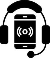 Listening Glyph Icon vector