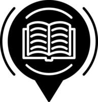 icono de glifo de libro vector