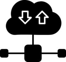 Cloud Glyph Icon vector