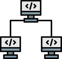 Connections Line Filled Icon vector