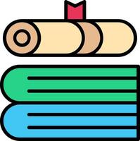 Book Line Filled Icon vector