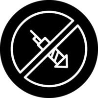 No Firework Glyph Icon vector