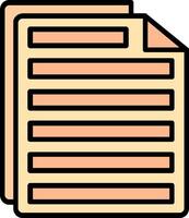 File Line Filled Icon vector