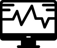 System Monitoring Glyph Icon vector