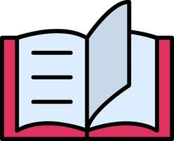 Reading Line Filled Icon vector