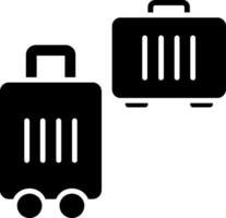 Suitcases Glyph Icon vector