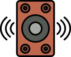 Speaker Line Filled Icon vector