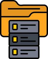 Folder Line Filled Icon vector