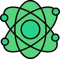 Atomic Line Filled Icon vector