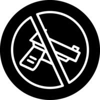No Gun Glyph Icon vector