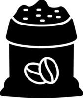 Bean Sack Glyph Icon vector