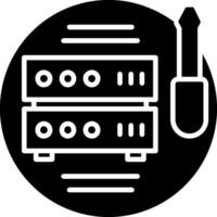 Tech Support Glyph Icon vector