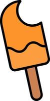 Ice Cream Bite Line Filled Icon vector