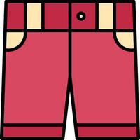 Shorts Line Filled Icon vector