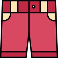 pantalones cortos línea lleno icono vector