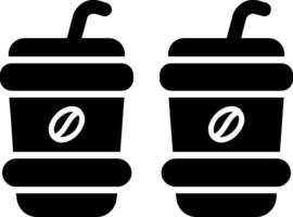 Coffee Cups Glyph Icon vector