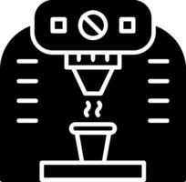 icono de glifo de máquina de café vector