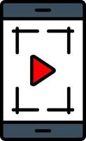 Screenshot Line Filled Icon vector