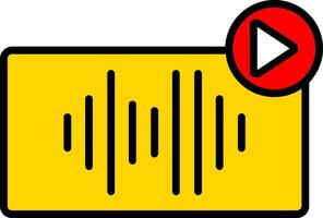 Audio Line Filled Icon vector