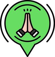 Prayer Line Filled Icon vector