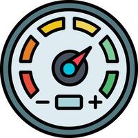 Gauge Line Filled Icon vector