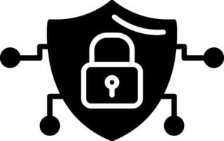 Cyber Security Glyph Icon vector