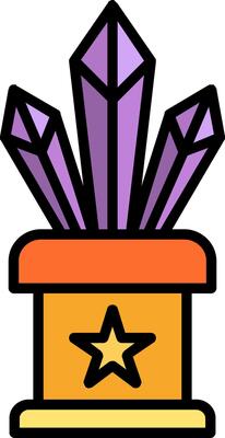 Crystals Line Filled Icon