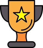 Trophy Line Filled Icon vector