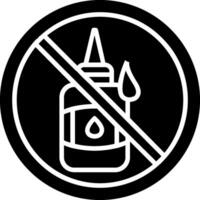 prohibido firmar glifo icono vector