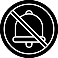 prohibido firmar glifo icono vector