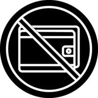 prohibido firmar glifo icono vector