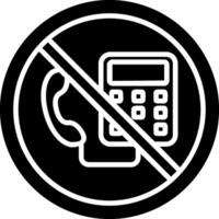 Prohibited Sign Glyph Icon vector