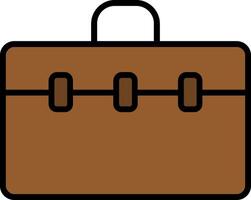 Suitcase Line Filled Icon vector