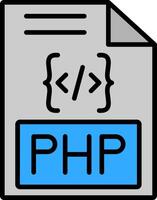 Php Line Filled Icon vector