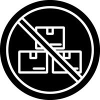 Prohibited Sign Glyph Icon vector