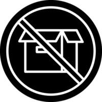 Prohibited Sign Glyph Icon vector