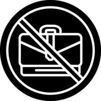 prohibido firmar glifo icono vector