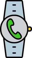 Incoming Call Line Filled Icon vector