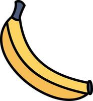 plátano línea lleno icono vector