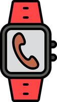 Incoming Call Line Filled Icon vector