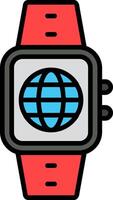 Internet Line Filled Icon vector