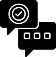 Conversation Glyph Icon vector