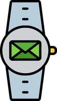 Message Line Filled Icon vector